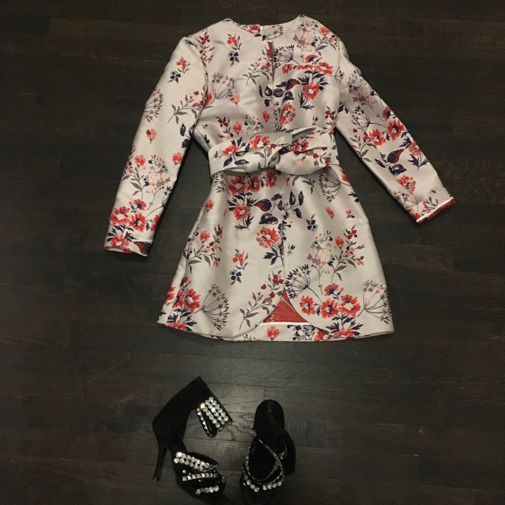 Stella Mccartney Style Jacquard Floral Dress 4